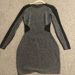 Express glitter and mesh dress